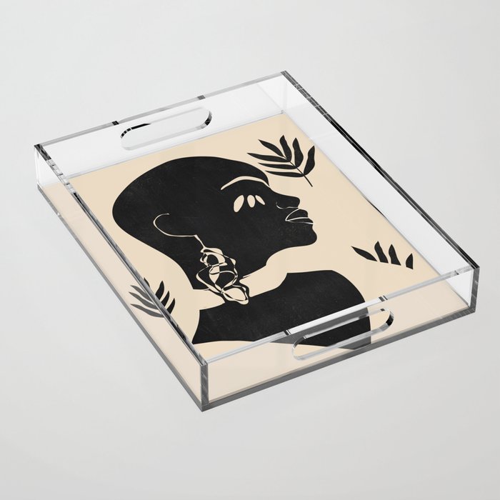Tropical Girl /Abstract Minimal Acrylic Tray Gallery Image 1