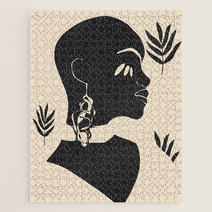 Tropical Girl /Abstract Minimal Jigsaw Puzzle Gallery Image 1