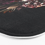 Midnight garden. Vintage bouquet of roses, dark red peony and iris. Bath Mat Gallery Image 3