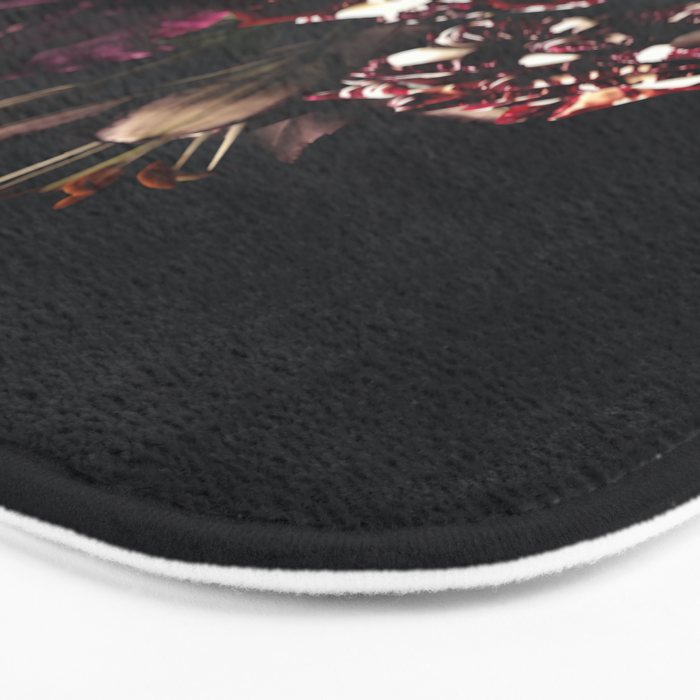 Midnight garden. Vintage bouquet of roses, dark red peony and iris. Bath Mat Gallery Image 3