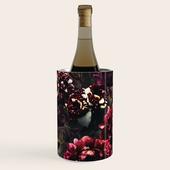 Midnight garden. Vintage bouquet of roses, dark red peony and iris. Wine Chiller Gallery Image 1