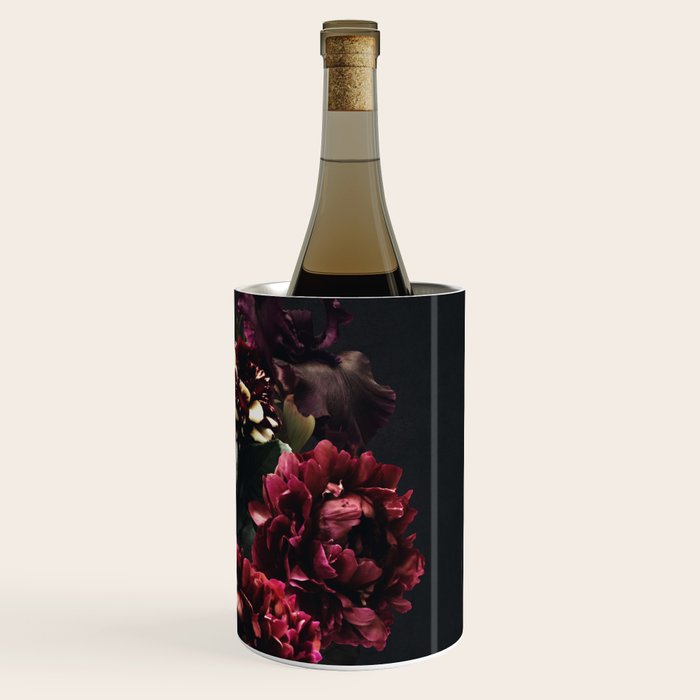 Midnight garden. Vintage bouquet of roses, dark red peony and iris. Wine Chiller Gallery Image 3