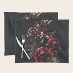 Midnight garden. Vintage bouquet of roses, dark red peony and iris. Placemat Gallery Image 1