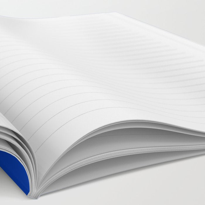 Long Honeycomb Minimalist Geometric Pattern in Bright Blue and Cream  Notebook Gallery Image 2