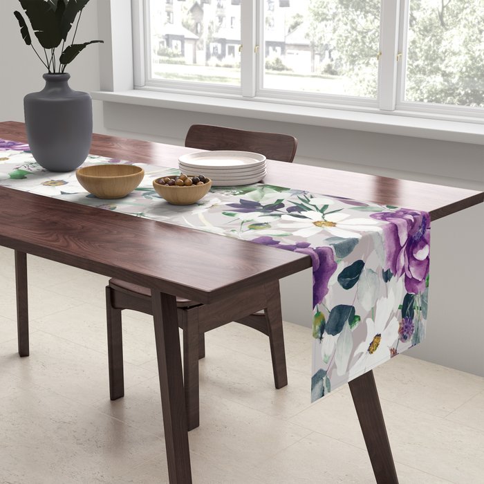 Lush lilac garden Table Runner Gallery Image 2