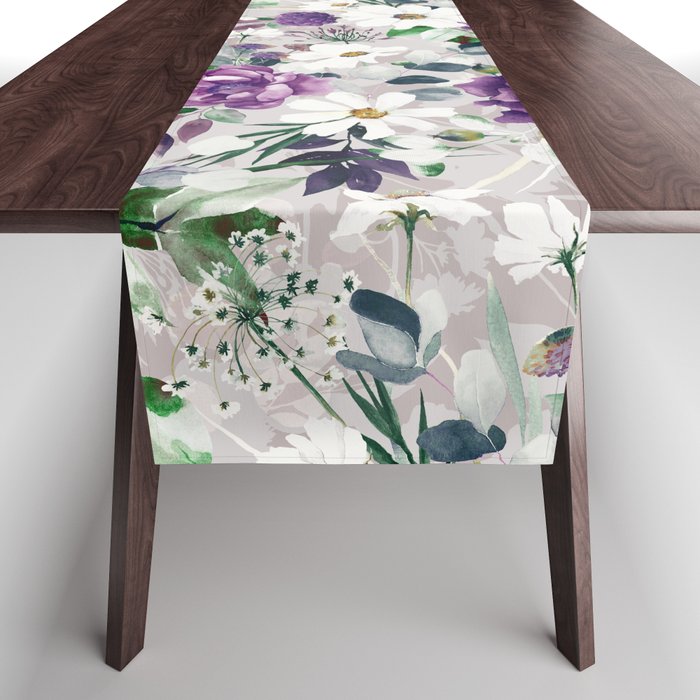 Lush lilac garden Table Runner Gallery Image 1