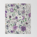 Lush lilac garden Throw Blanket Gallery Image 2