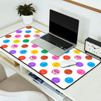 Funny colorful cartoon character face pattern Desk Mat Gallery Image 2