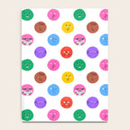 Funny colorful cartoon character face pattern Notebook Gallery Image 4