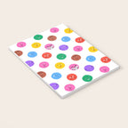 Funny colorful cartoon character face pattern Notebook Gallery Image 3