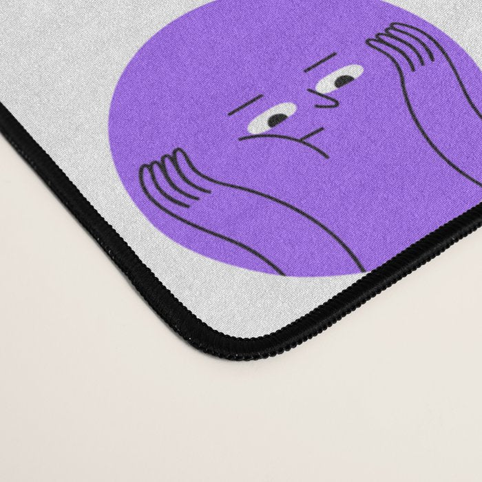 Funny colorful cartoon character face pattern Desk Mat Gallery Image 4