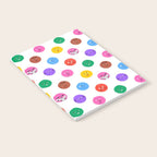 Funny colorful cartoon character face pattern Notebook Gallery Image 2