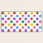 Funny colorful cartoon character face pattern Desk Mat Gallery Image 3