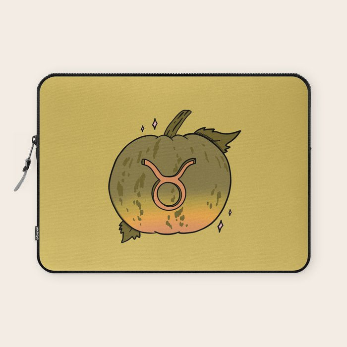 Taurus Pumpkin Laptop Sleeve Gallery Image 1