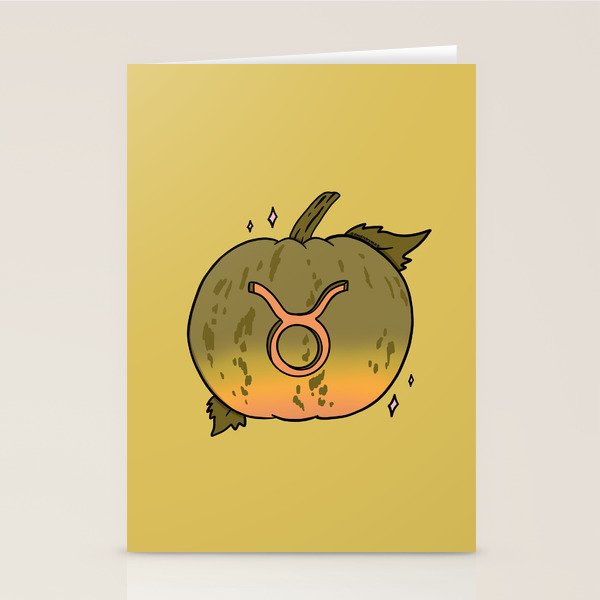 Taurus Pumpkin Stationery Card Gallery Image 2