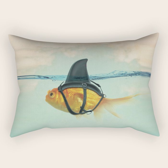 Brilliant DISGUISE - Goldfish with a Shark Fin Rectangular Pillow Gallery Image 1