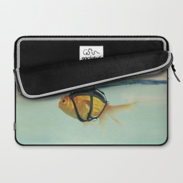 Brilliant DISGUISE - Goldfish with a Shark Fin Laptop Sleeve Gallery Image 2