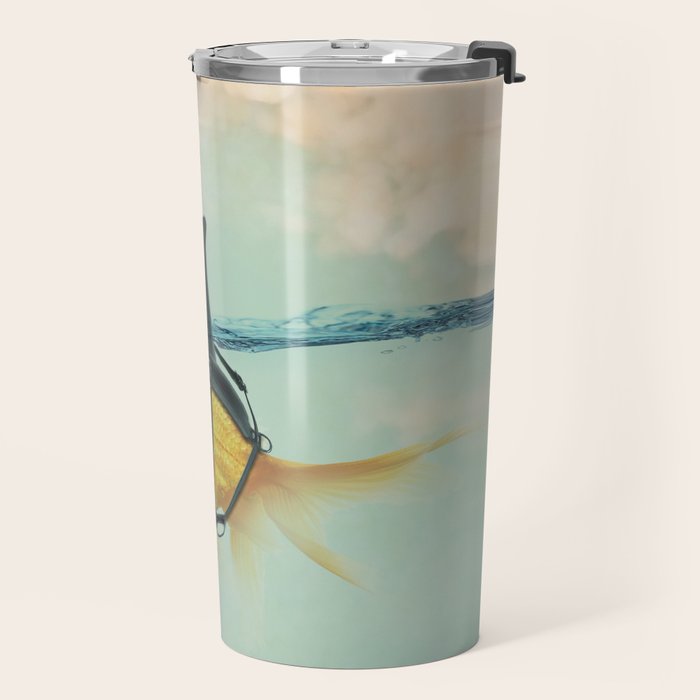 Brilliant DISGUISE - Goldfish with a Shark Fin Travel Mug Gallery Image 2
