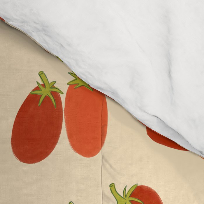 Hand Drawn Italian Roman Pomodori Tomato Classic Mediterranean Art Comforter Gallery Image 4