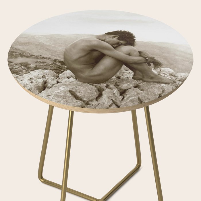 'Caino' Male Nude black and white photograph / black and white photography by Wilhem von Gloeden Side Table Gallery Image 2