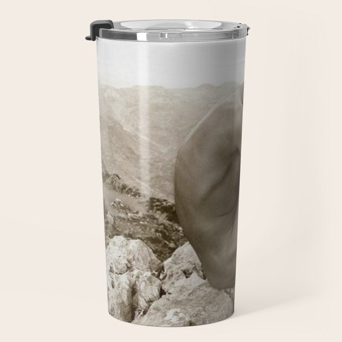 'Caino' Male Nude black and white photograph / black and white photography by Wilhem von Gloeden Travel Mug Gallery Image 3