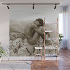 'Caino' Male Nude black and white photograph / black and white photography by Wilhem von Gloeden Wall Mural Gallery Image 1