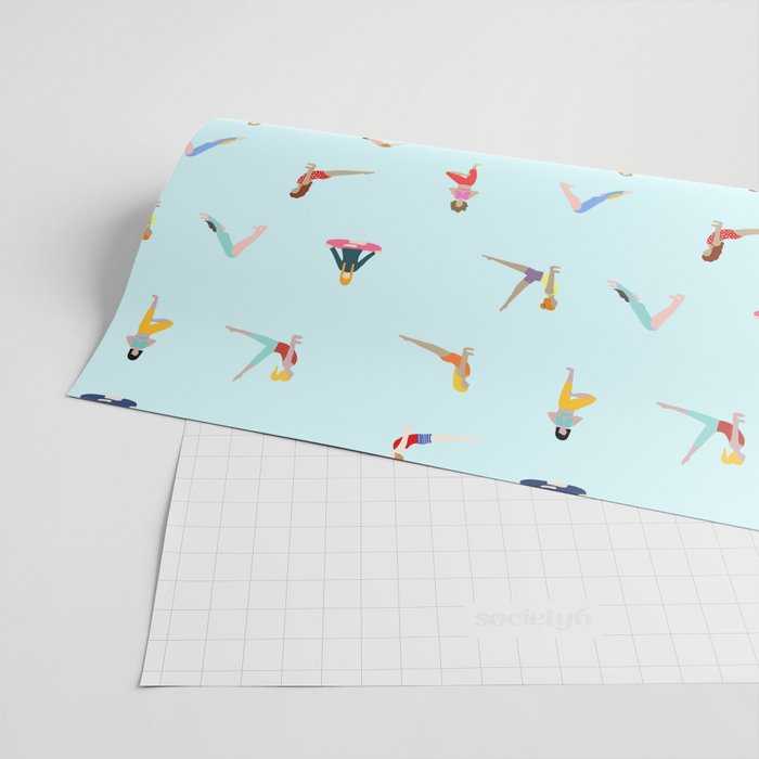 Yoga poses pattern Wrapping Paper Gallery Image 2