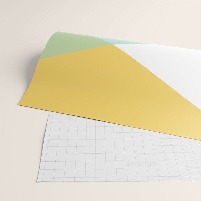 Geometrics - citrus & concrete Wrapping Paper Gallery Image 2