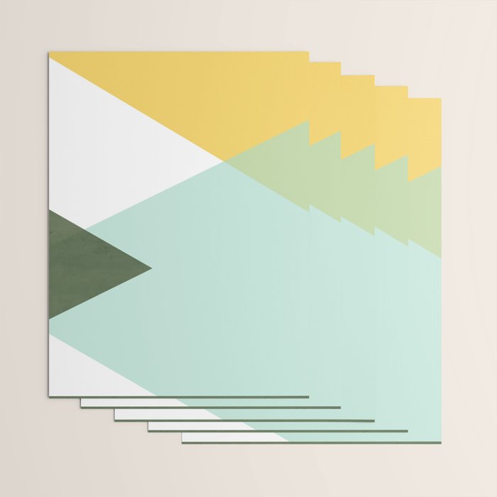 Geometrics - citrus & concrete Wrapping Paper Gallery Image 3