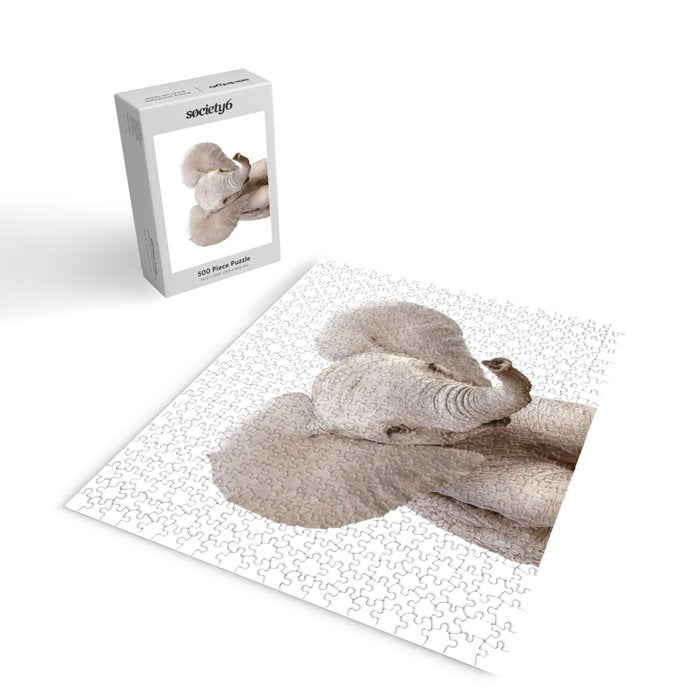 Baby Elephant, Safari Nursery Decor, Baby Animals Art Print by Synplus Jigsaw Puzzle Gallery Image 2