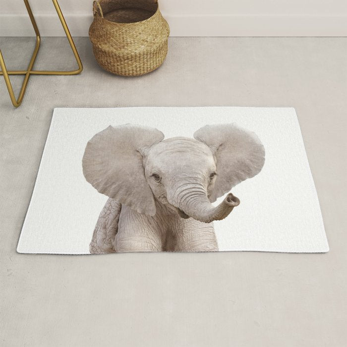 Baby Elephant, Safari Nursery Decor, Baby Animals Art Print by Synplus Rug Gallery Image 1