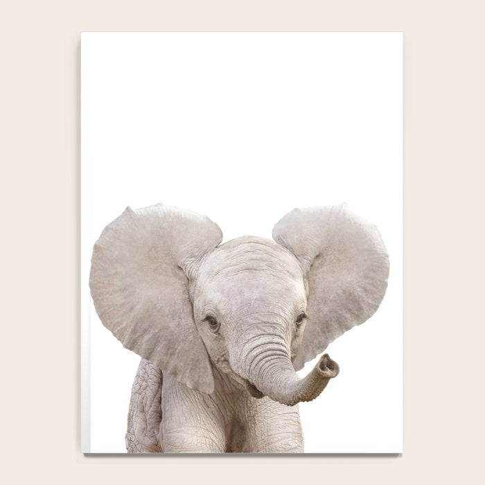 Baby Elephant, Safari Nursery Decor, Baby Animals Art Print by Synplus Notebook Gallery Image 4