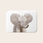 Baby Elephant, Safari Nursery Decor, Baby Animals Art Print by Synplus Bath Mat Gallery Image 1