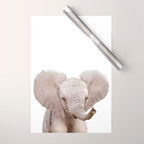 Baby Elephant, Safari Nursery Decor, Baby Animals Art Print by Synplus Wrapping Paper Gallery Image 1
