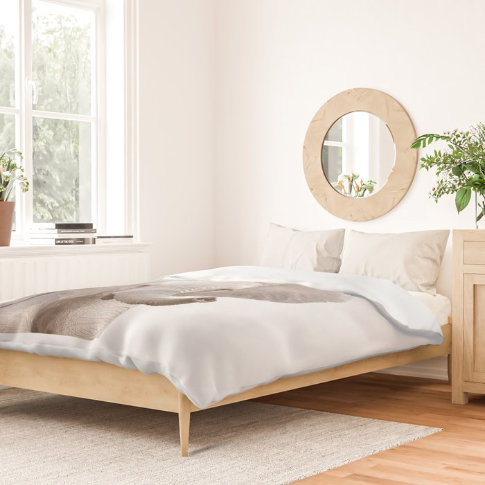 Baby Elephant, Safari Nursery Decor, Baby Animals Art Print by Synplus Duvet Cover Gallery Image 2