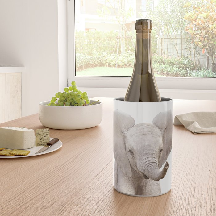 Baby Elephant, Safari Nursery Decor, Baby Animals Art Print by Synplus Wine Chiller Gallery Image 4
