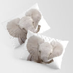 Baby Elephant, Safari Nursery Decor, Baby Animals Art Print by Synplus Pillow Sham Gallery Image 3