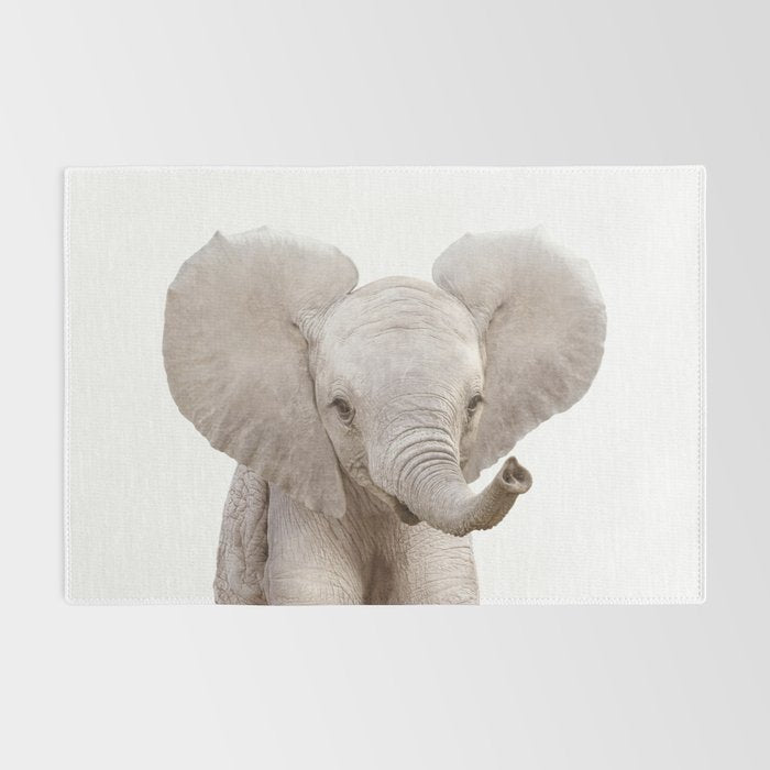Baby Elephant, Safari Nursery Decor, Baby Animals Art Print by Synplus Rug Gallery Image 2