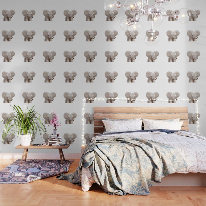 Baby Elephant, Safari Nursery Decor, Baby Animals Art Print by Synplus Wallpaper Gallery Image 1