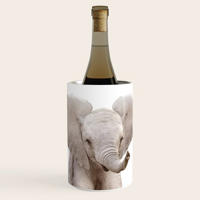 Baby Elephant, Safari Nursery Decor, Baby Animals Art Print by Synplus Wine Chiller Gallery Image 1