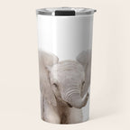 Baby Elephant, Safari Nursery Decor, Baby Animals Art Print by Synplus Travel Mug Gallery Image 1