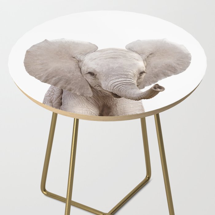 Baby Elephant, Safari Nursery Decor, Baby Animals Art Print by Synplus Side Table Gallery Image 2