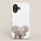 Baby Elephant, Safari Nursery Decor, Baby Animals Art Print by Synplus iPhone Case Gallery Image 1