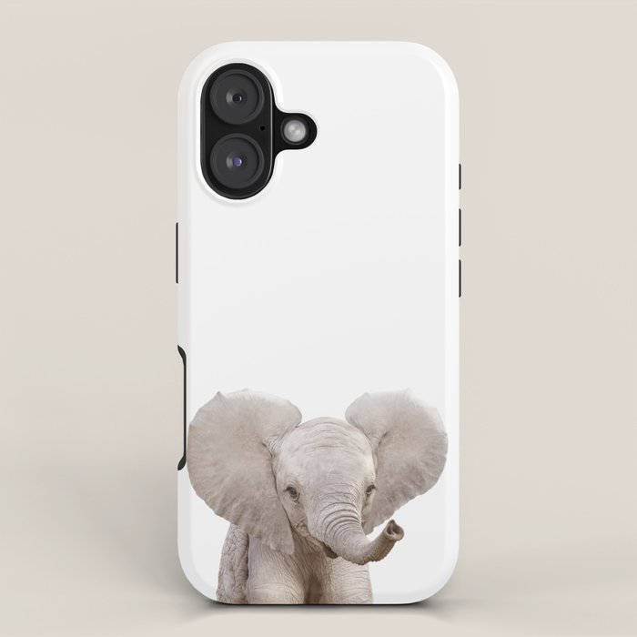 Baby Elephant, Safari Nursery Decor, Baby Animals Art Print by Synplus iPhone Case Gallery Image 1
