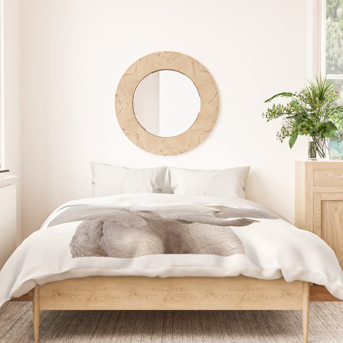 Baby Elephant, Safari Nursery Decor, Baby Animals Art Print by Synplus Duvet Cover Gallery Image 3