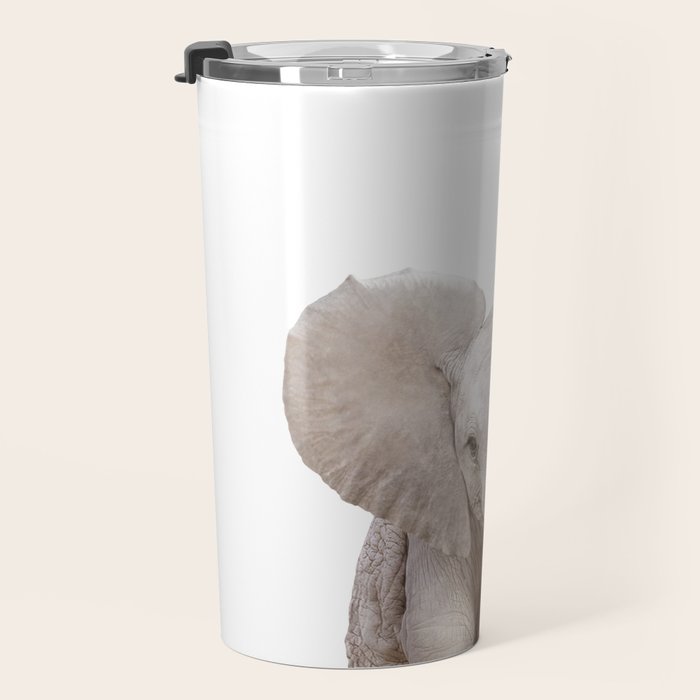 Baby Elephant, Safari Nursery Decor, Baby Animals Art Print by Synplus Travel Mug Gallery Image 3