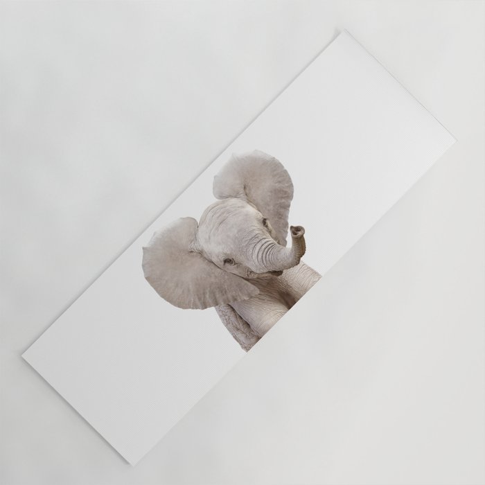 Baby Elephant, Safari Nursery Decor, Baby Animals Art Print by Synplus Yoga Mat Gallery Image 1