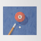 BALLS / Billiards - ball 5 I Throw Blanket Gallery Image 2