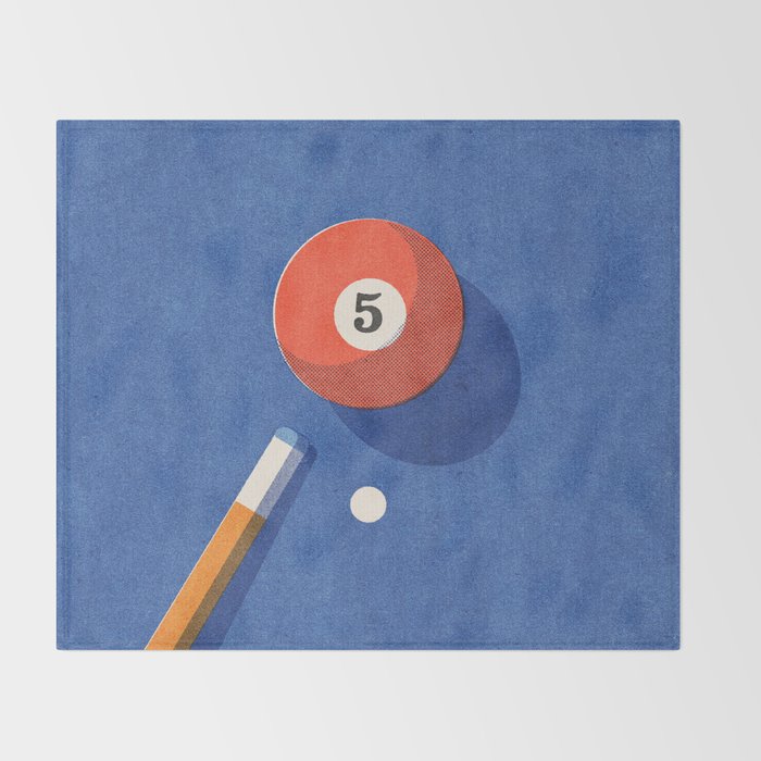 BALLS / Billiards - ball 5 I Throw Blanket Gallery Image 2