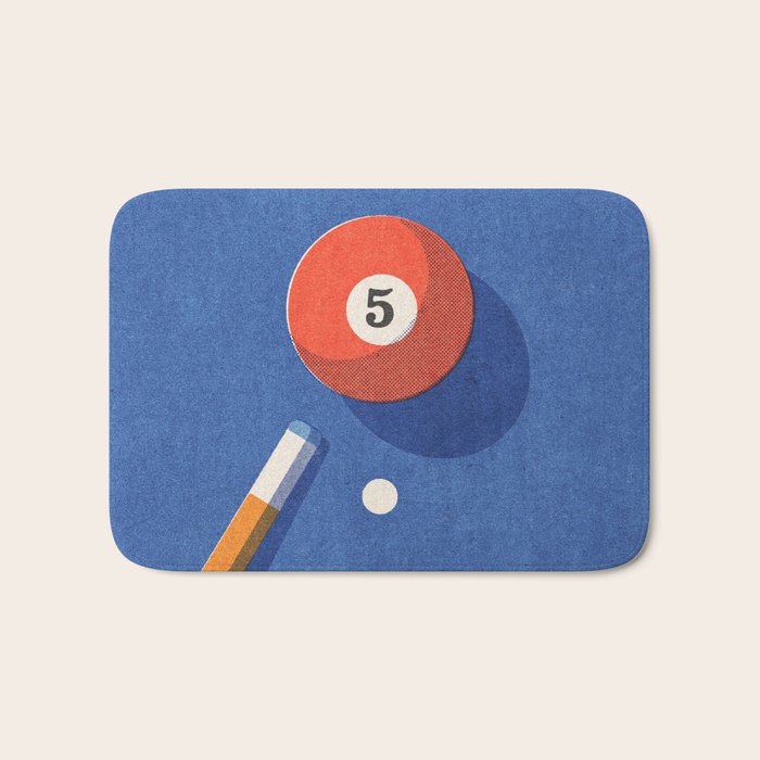 BALLS / Billiards - ball 5 I Bath Mat Gallery Image 1